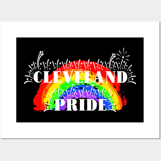 Cleveland Gay Pride Rainbow Wall Art by tropicalteesshop